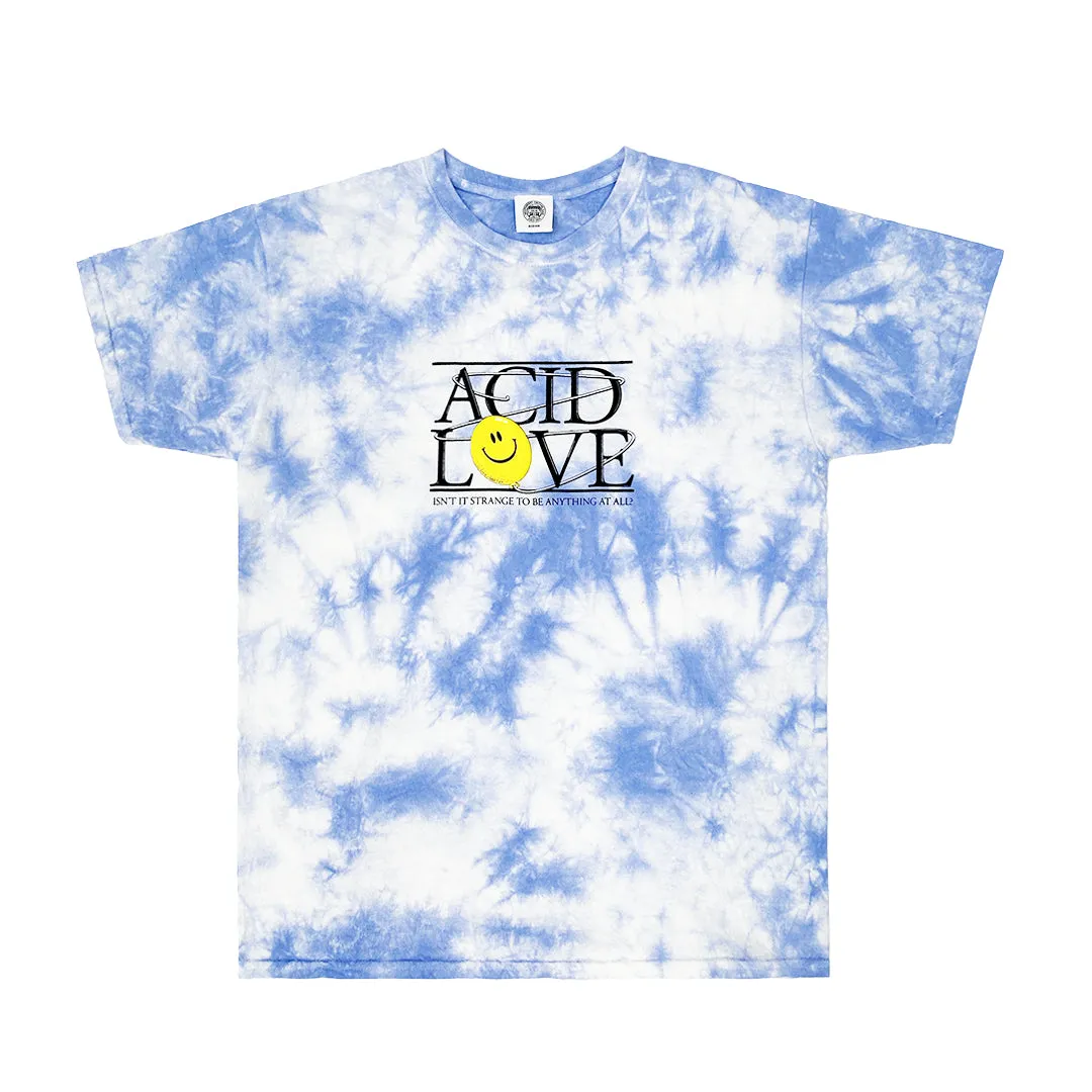 ACID LOVE 0.06 'Floating Points' Tee - Tie Dye Sky Blue