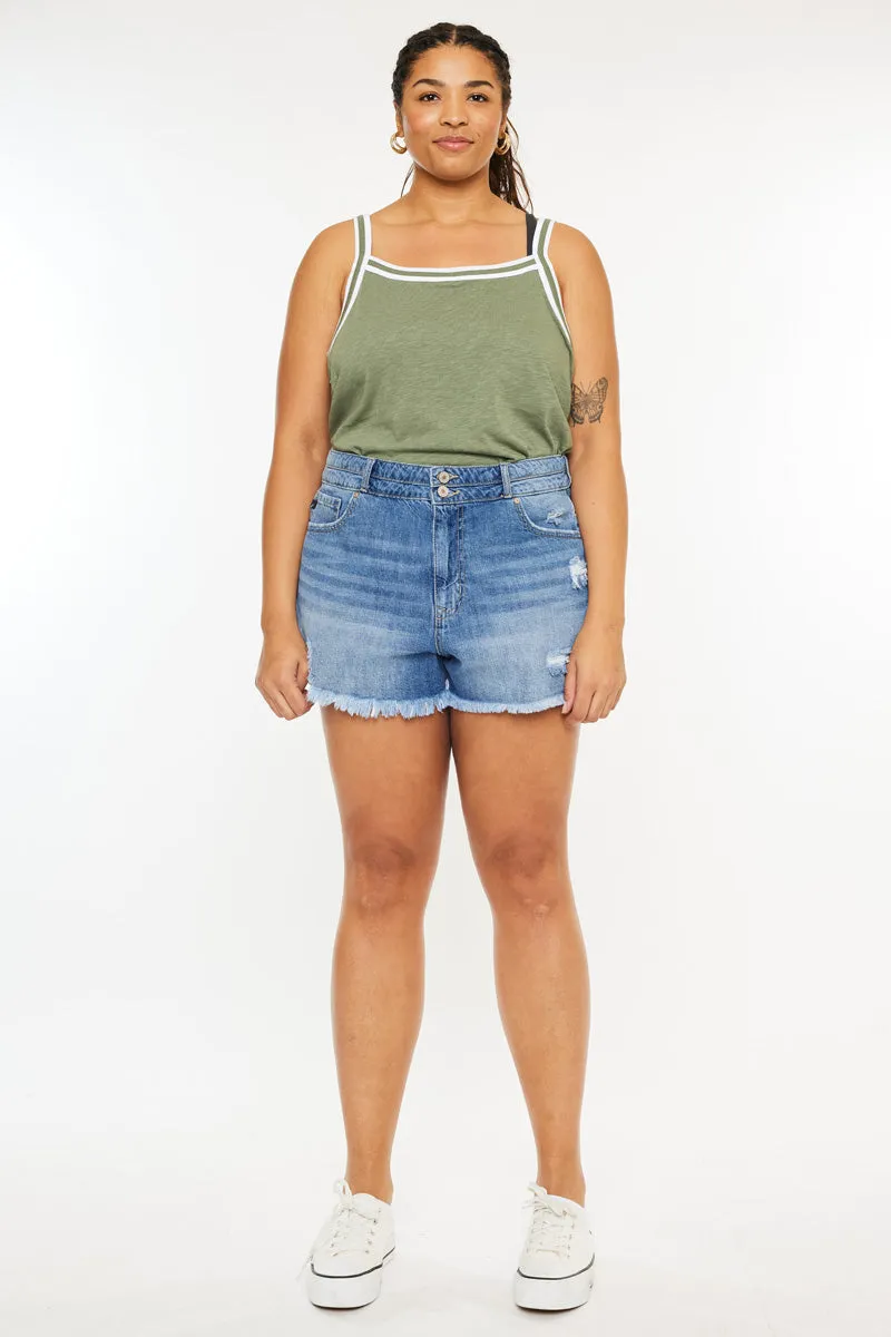 Adelia High Rise Mom Shorts (Plus Size)