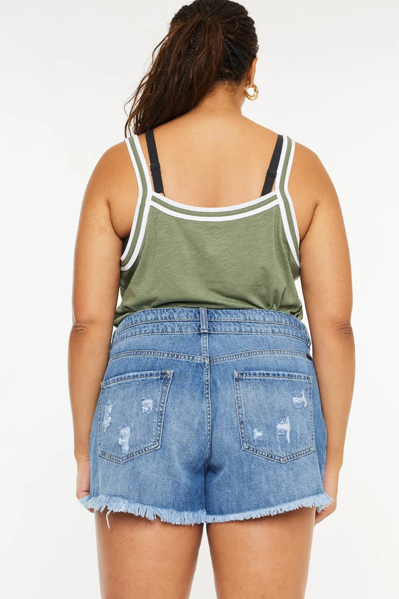 Adelia High Rise Mom Shorts (Plus Size)