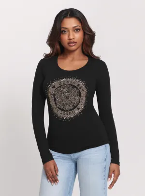 Black Camelia Long Sleeve T-Shirt