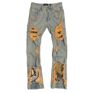 F1944 Cashay Tapestry Denim Jeans - Dirt