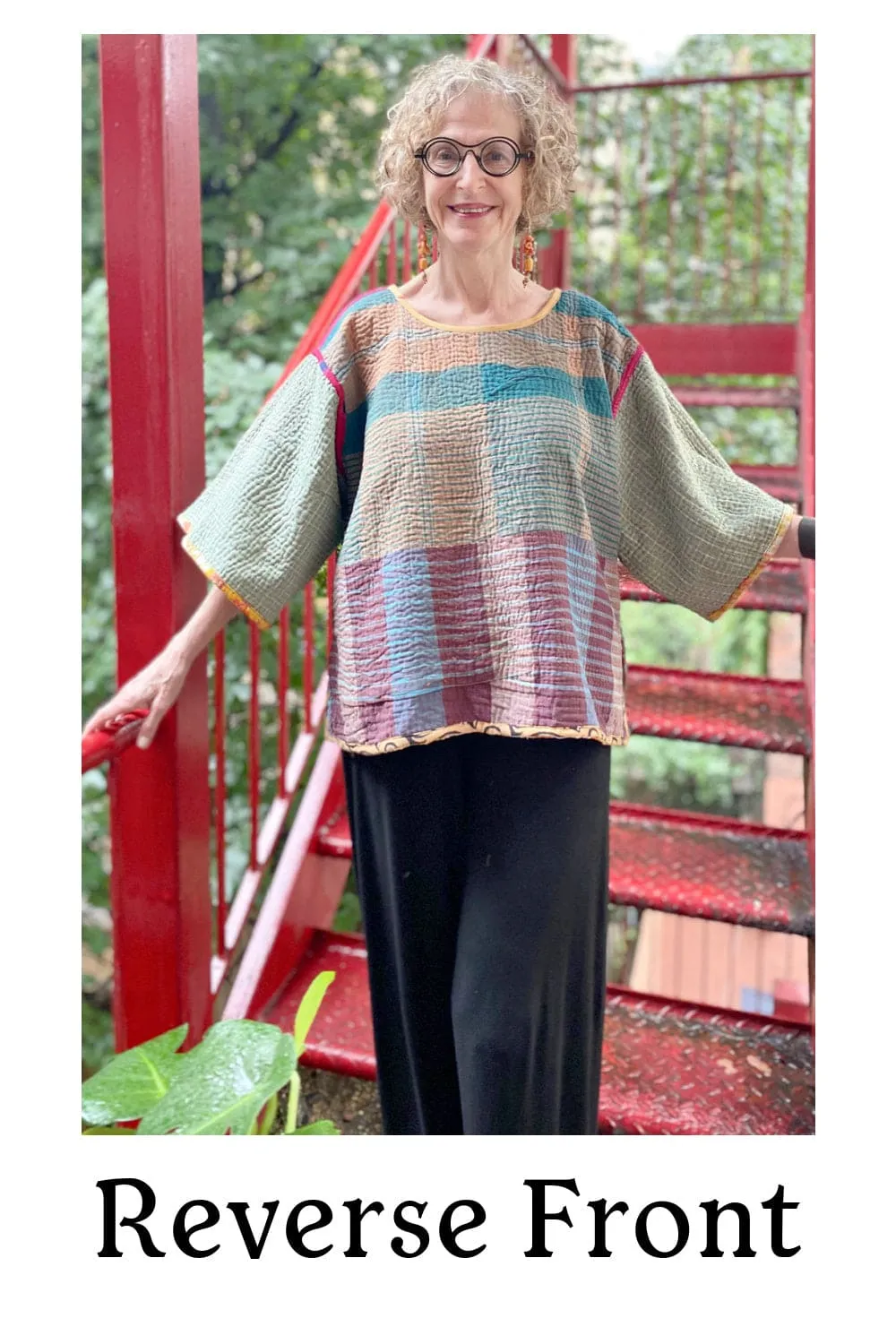 Floral Kantha Pullover