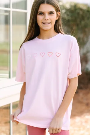 Girls: More To Love Blush Pink Oversized Graphic Tee