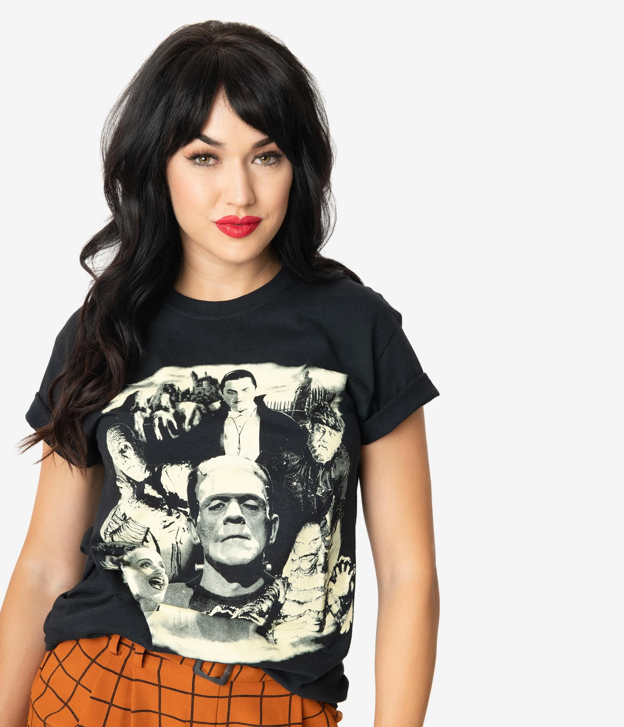 Glow In The Dark Universal Studios Monsters Collage Unisex Tee