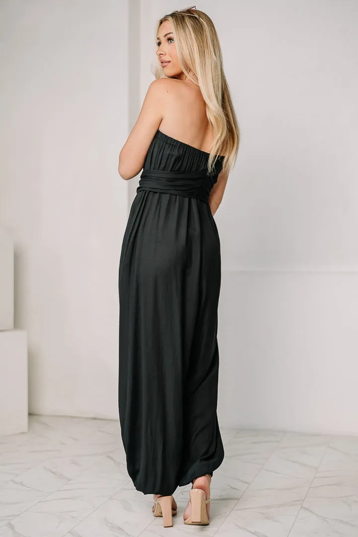 Here For Fun Front Tie Jumpsuit