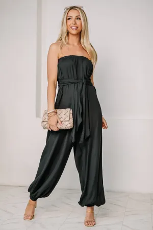 Here For Fun Front Tie Jumpsuit