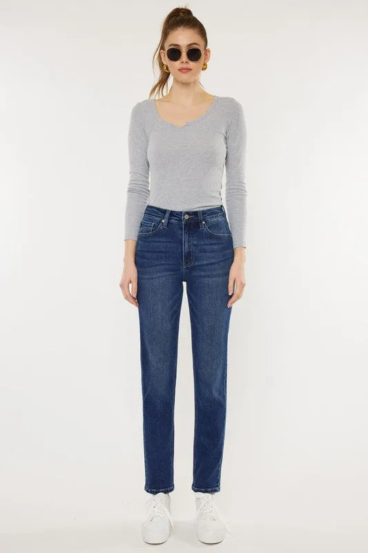 High Rise Slim Straight Jeans