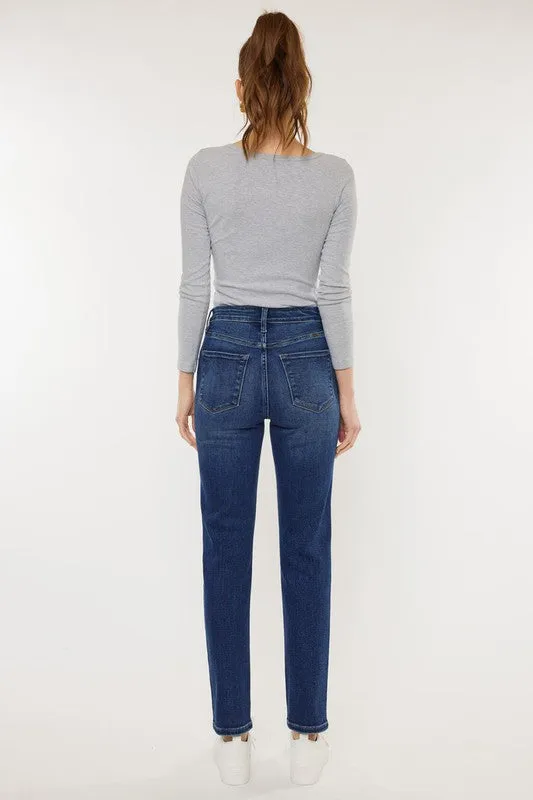 High Rise Slim Straight Jeans