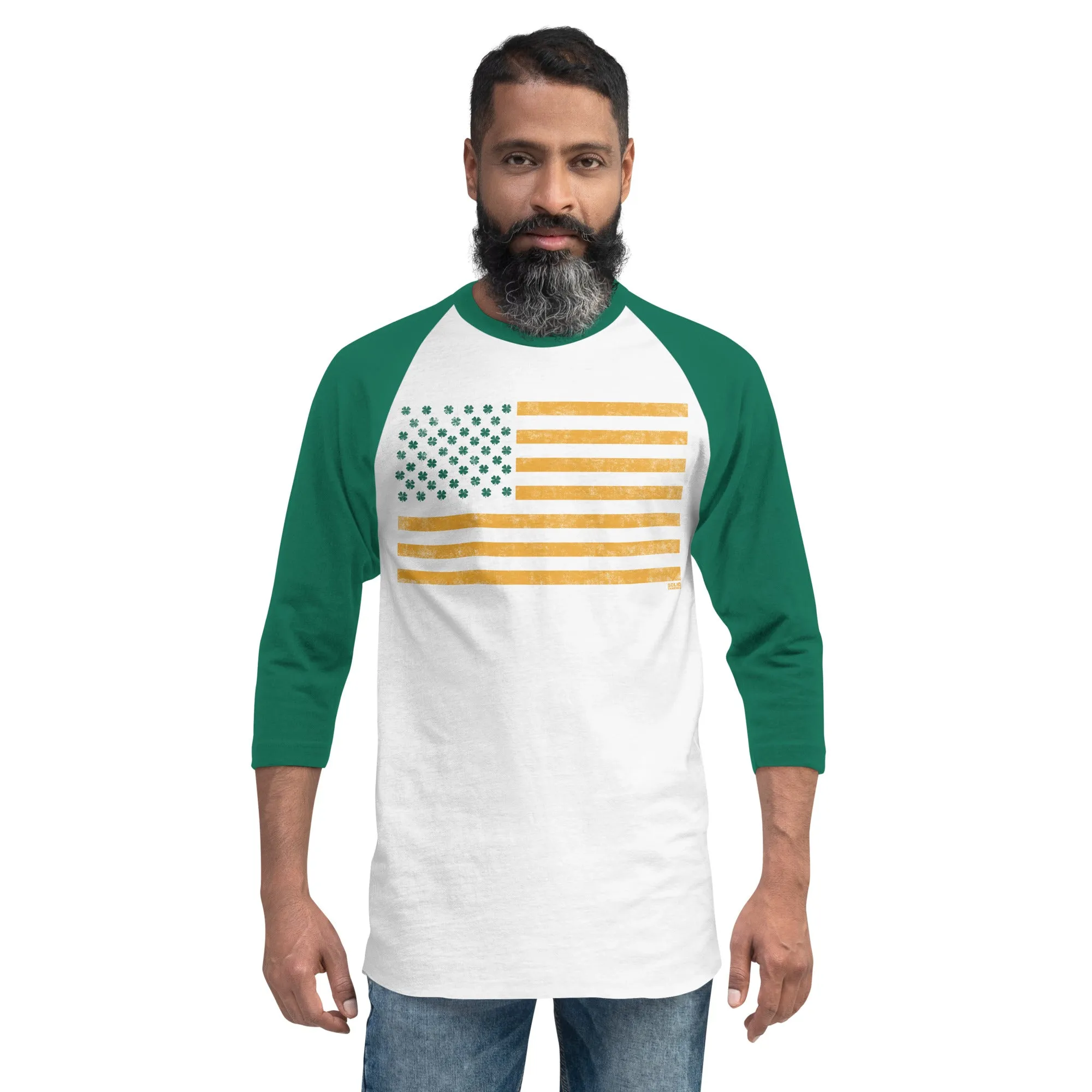 Irish American 3/4 Sleeve Baseball Tee