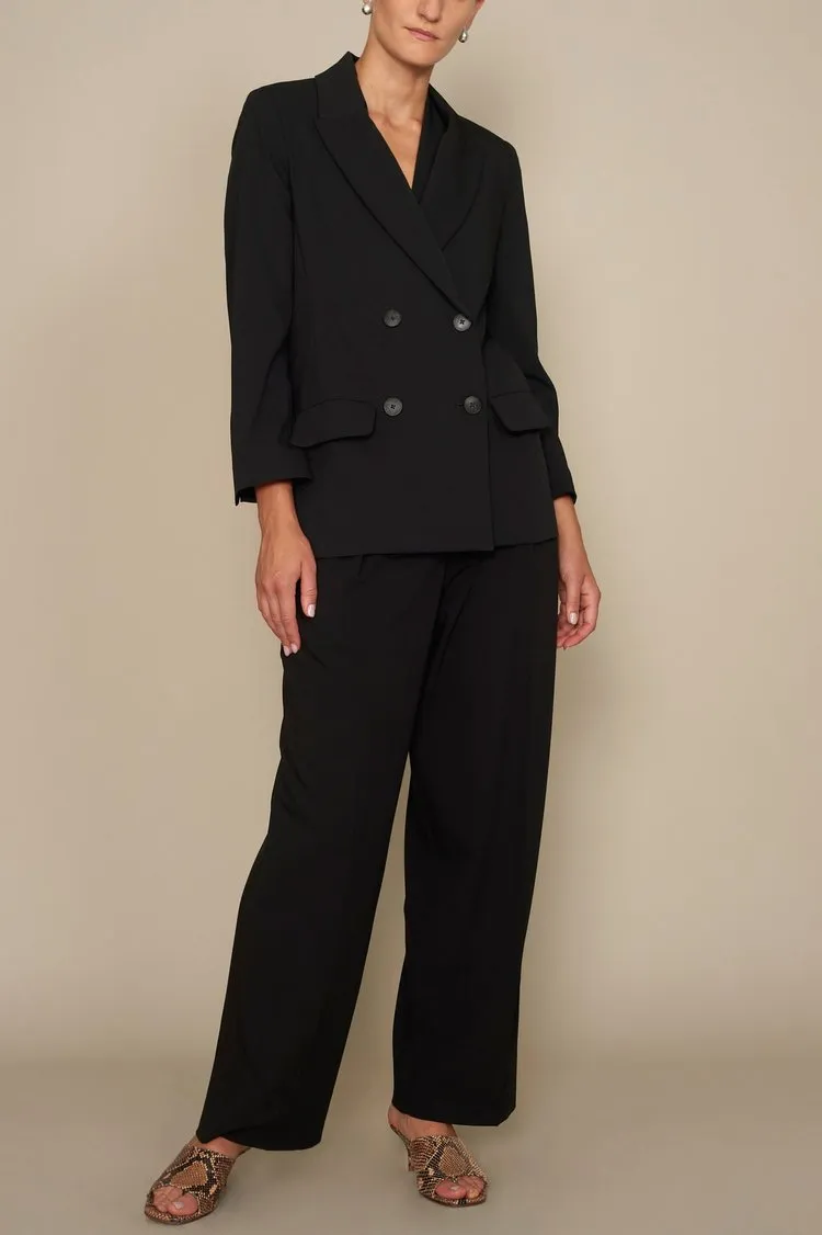 Kallmeyer Black Boxy Tuxedo Blazer