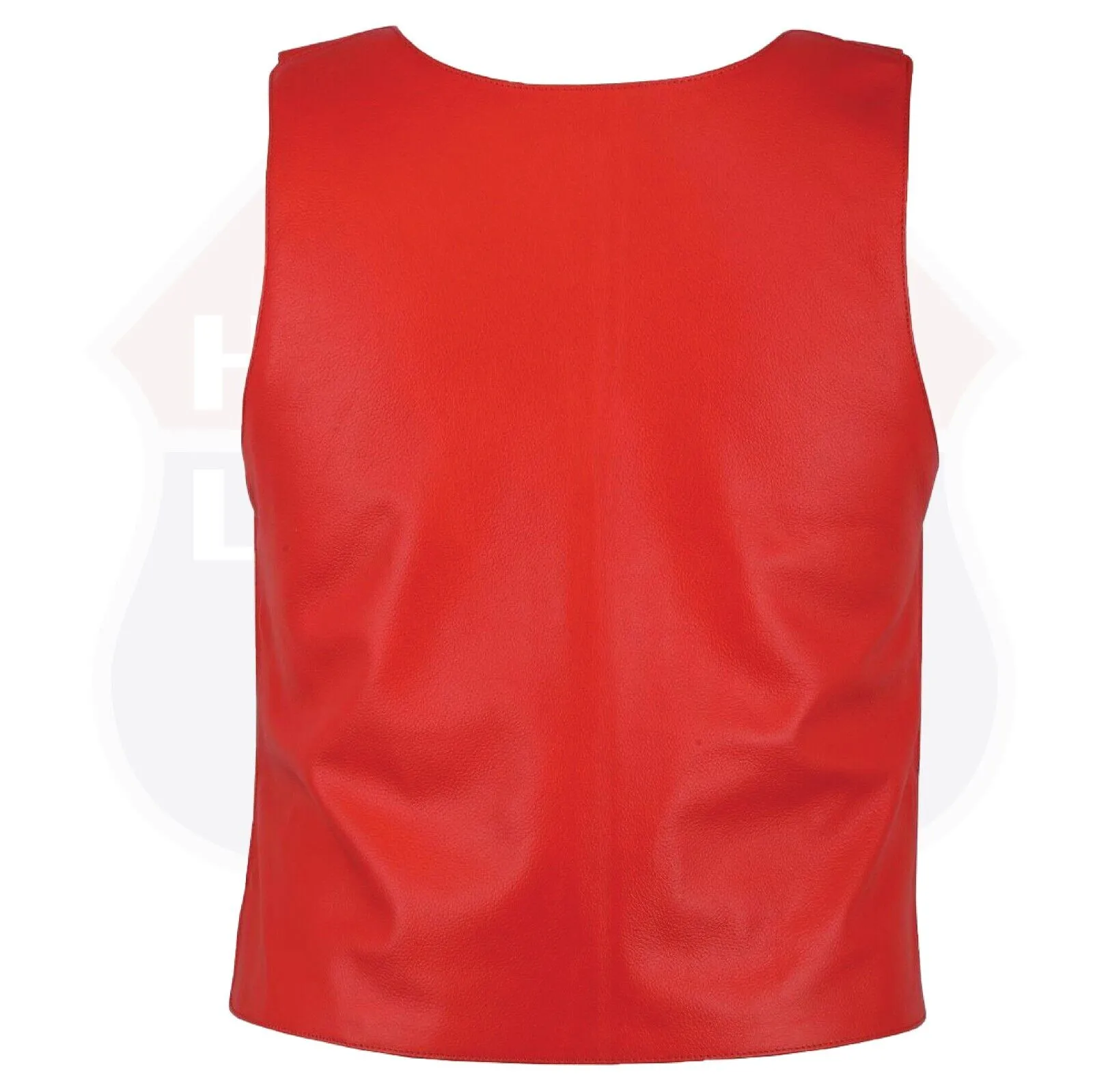 Ladies red bulletproof style leather vest - Police vest Shade