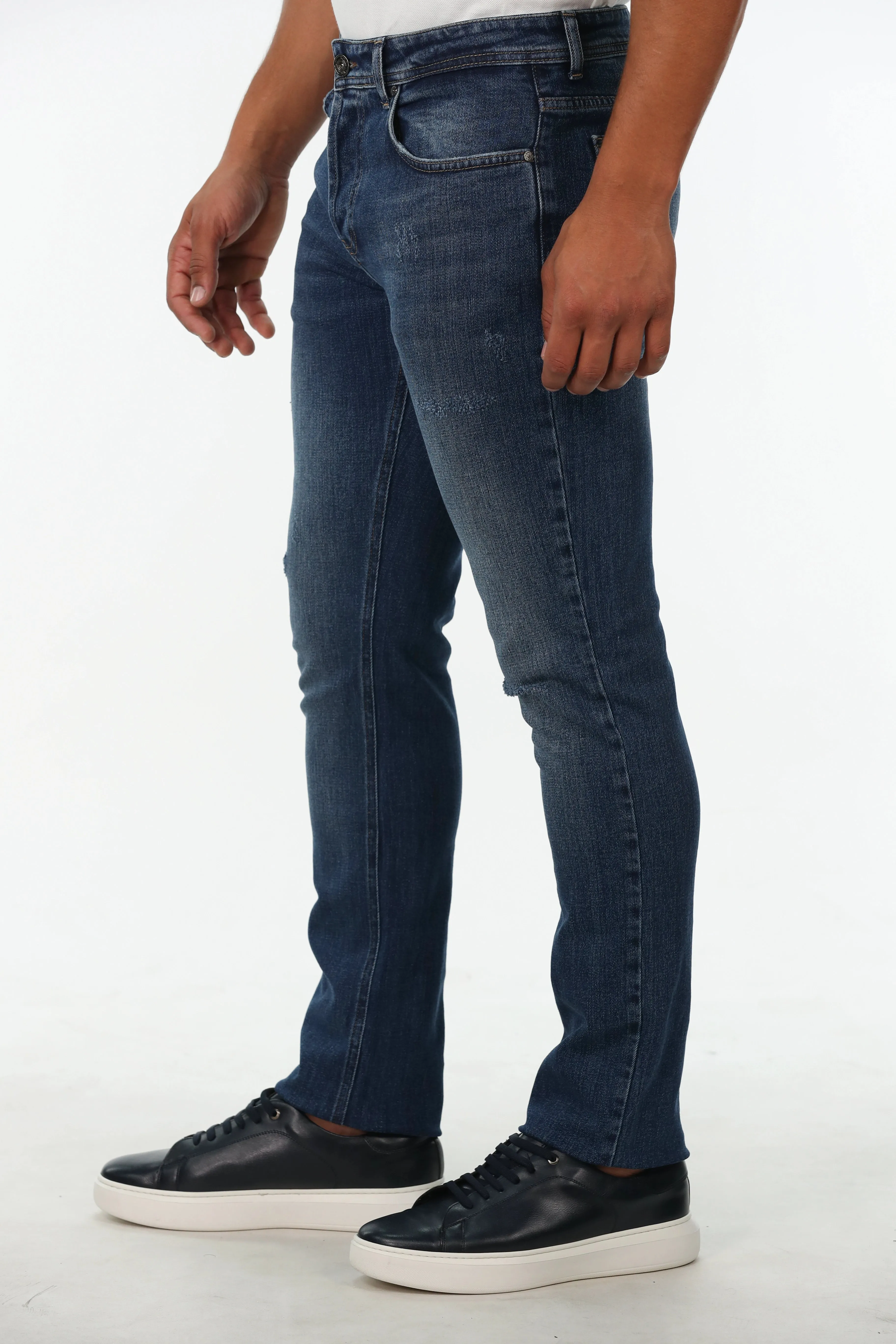 Medium Blue Slim Straight Jeans