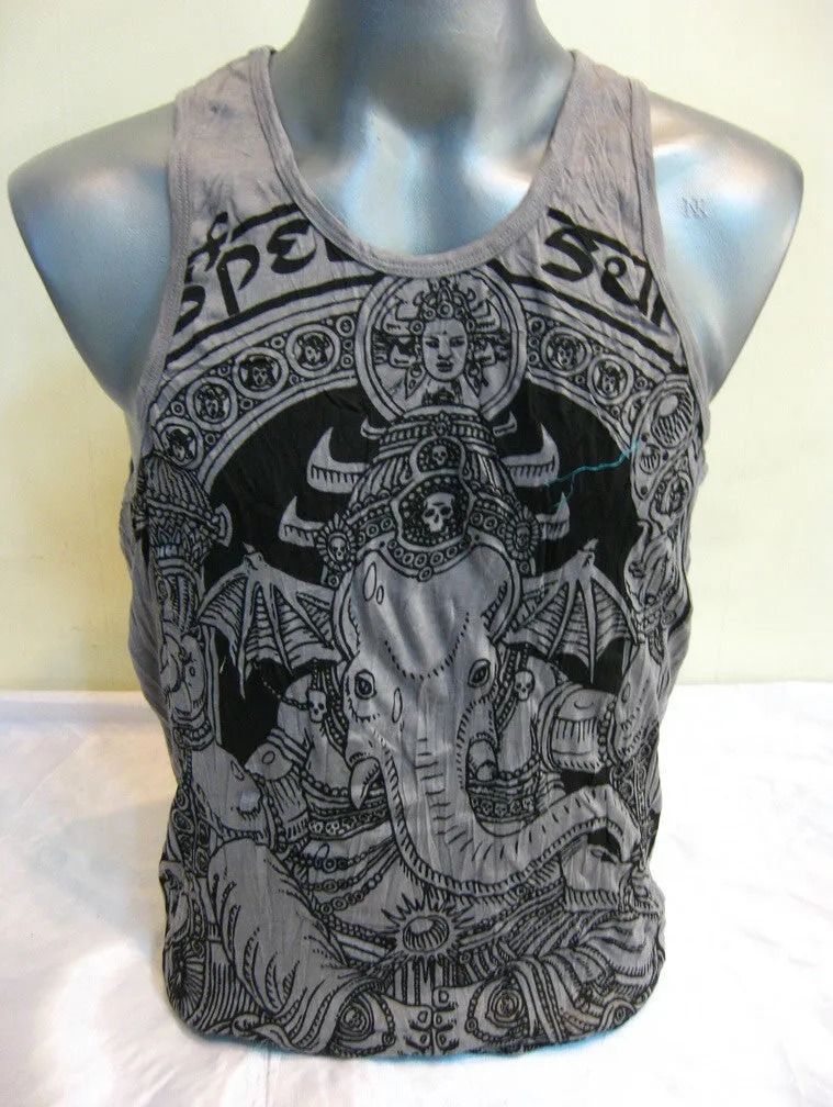 Mens Batman Ganesh Tank Top in Gray