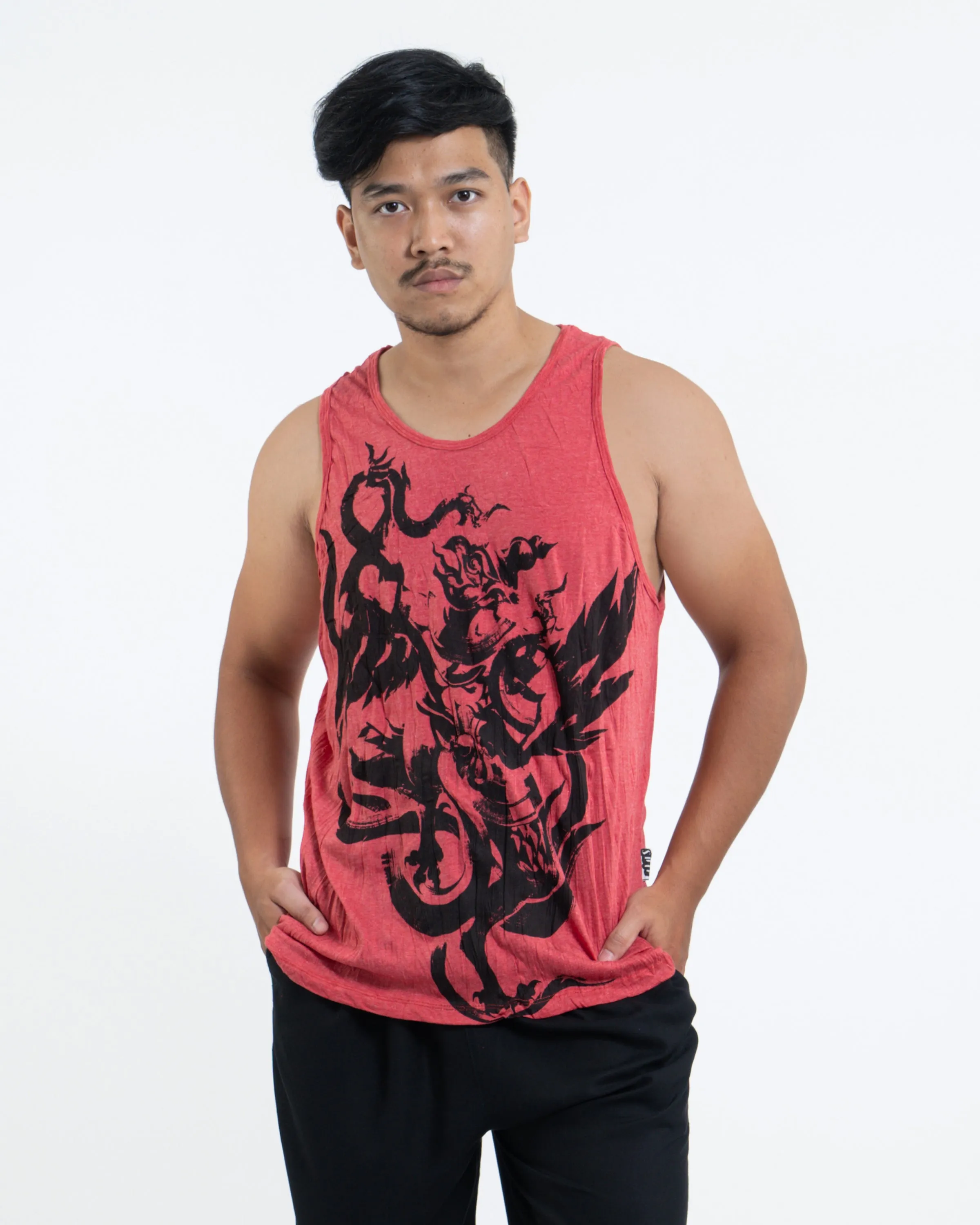 Mens Garuda Tank Top in Red