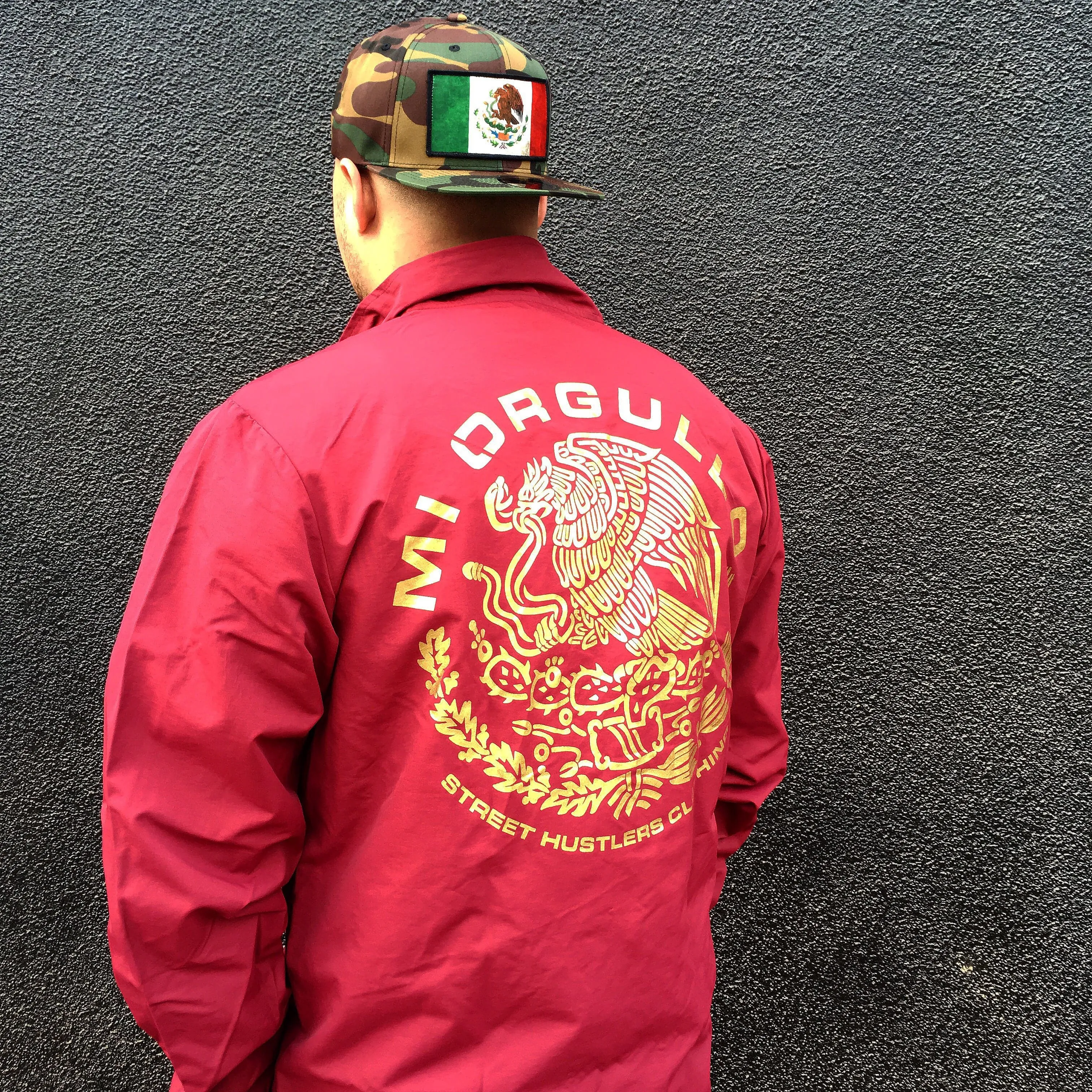 Mi Orgullo Men's Cardinal Coaches Jacket