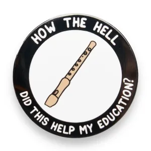 Music Class Recorder Pin