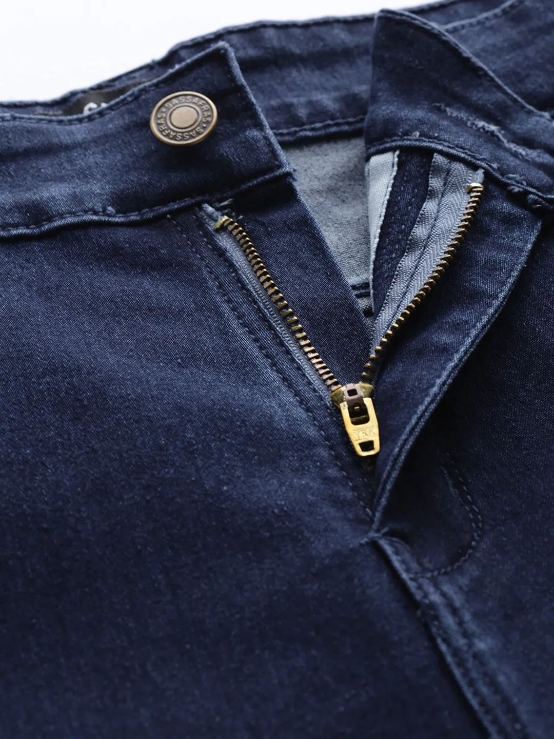 Navy Side Tape Basic Jeans