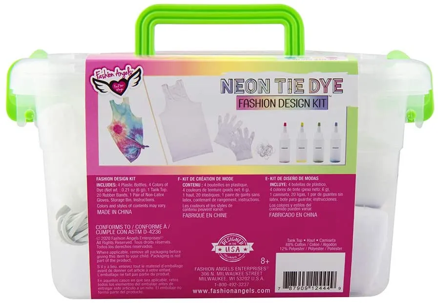 Neon Tie Dye Fashion Design Kit