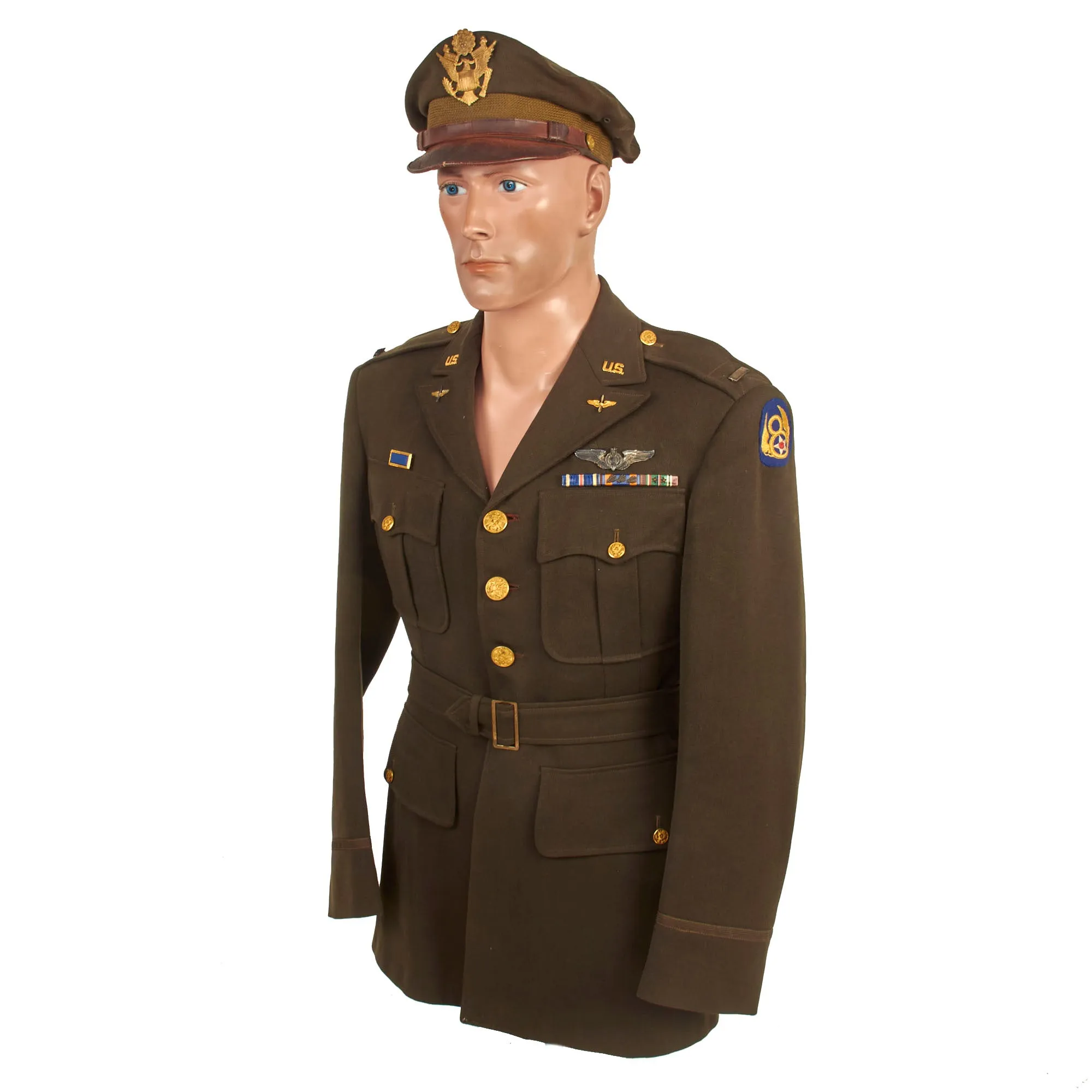 Original U.S. WWII Named 8th Air Force B-24 Liberator “Rebel Gal” Bombardier Paul T. Valachovic Uniform Grouping with A-2 Flight Jackets with Photos