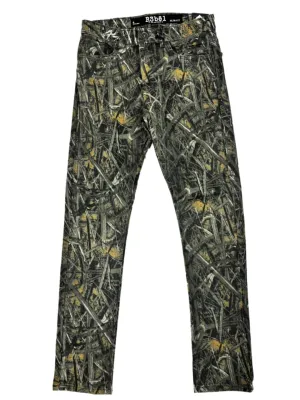 R3BEL Straight Camo Pattern Pants