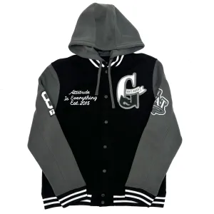 REBEL MINDS GOAT Everything Graphic Varsity Hoodie Jacket