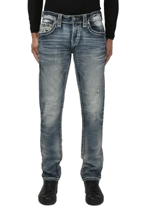 Rock Revival Men's Sunburst A201 Alt Straight Jeans