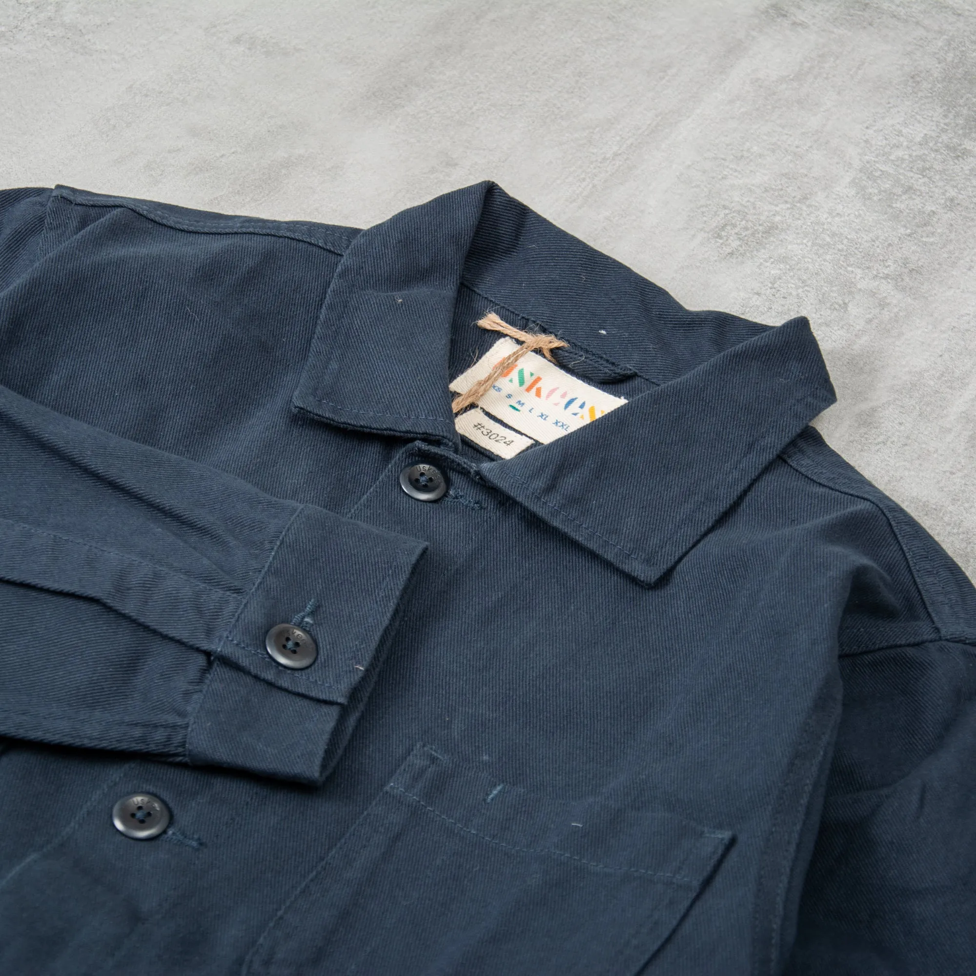 Uskees 3024 Drill Overshirt Layered Pockets - Blueberry