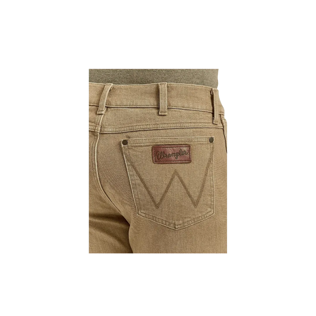 Wrangler Men's Retro Slim Straight Saddle Tan Jeans