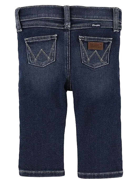 Wrangler Toddler Boy's Stitched Pocket Bootcut In Denim Jeans